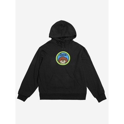 Daria Logo Long Sleeve Black Hooded Sweatshirt