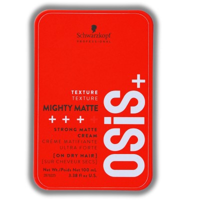 Schwarzkopf Osis+ MIGHTY MATTE (3.38 oz) Texture | Strong Matte Cream on Dry Hair | Hair Wax Paste