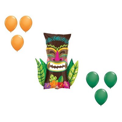 LOONBALLOON 30 Inch Vintage Tiki Balloon Medium Shape Set (6x latex)