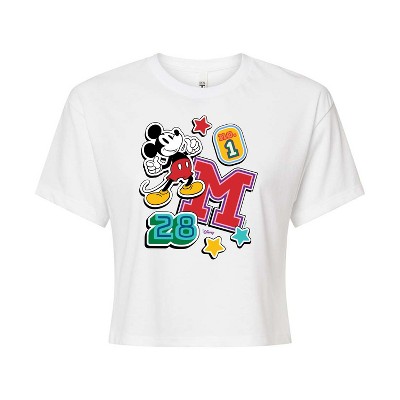 Women's - Disney - Mickey Mouse Cropped Graphic T-Shirt