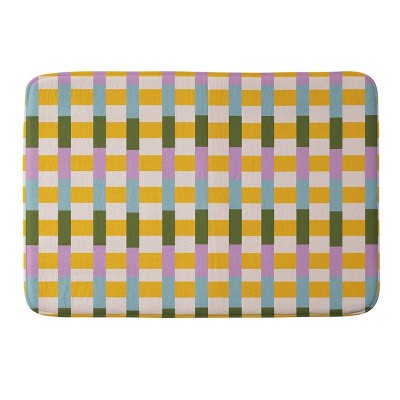 Deny Designs ThirtyOne Illustrations Mod Neo Geo Memory Foam Bath Mat Yellow