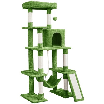 Yaheetech 63" Multilevel Plush Cat Tree with Hammock for Cats Kitchens
