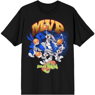 Space Jam (1996) Bugs Bunny MVP Men's Black Graphic Tee