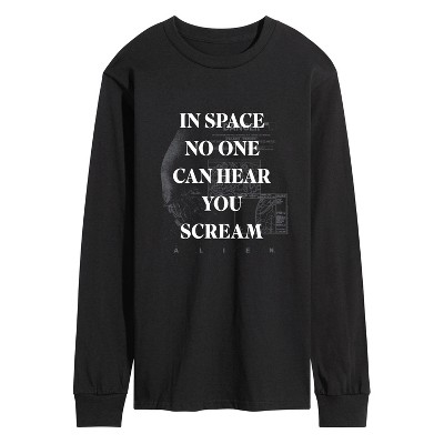 Men's - Alien - No One Can Hear You Scream Long Sleeve Graphic T-Shirt