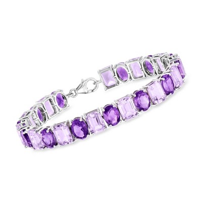 Ross-Simons 32.00 ct. t.w. Tonal Amethyst Bracelet in Sterling Silver