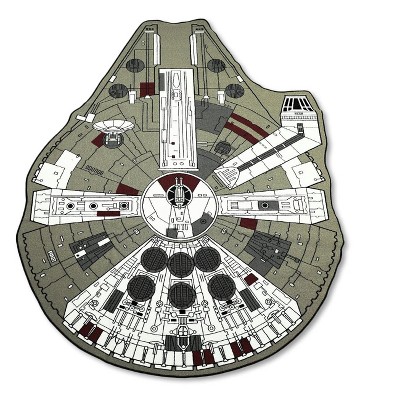 Ukonic Star Wars Millennium Falcon Small Indoor Area Rug | 39 x 52 Inches