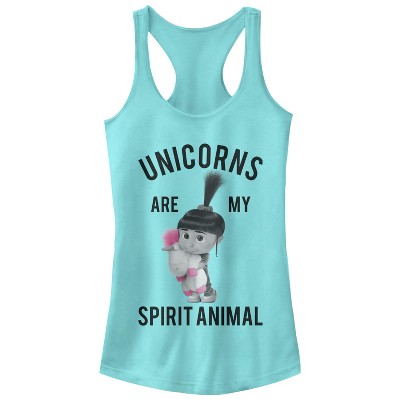 Juniors Womens Despicable Me 3 Agnes Unicorn Spirit Animal Racerback Tank Top