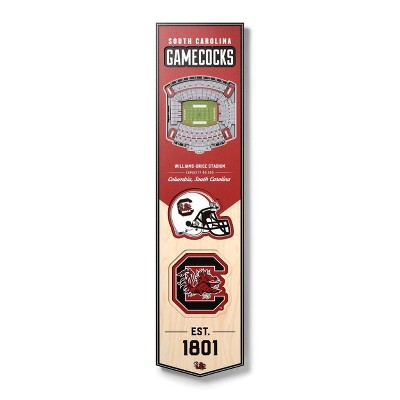 8" X 32" NCAA South Carolina Gamecocks 3D StadiumView Banner