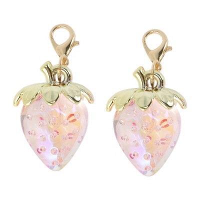 Unique Bargains Plated Strawberry Shoelace Charms 1 Pair