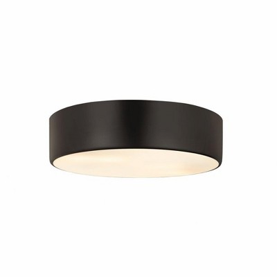 Harley 16" Steel Flush Mount Light - Dimmable, 3 Bulbs, Damp Rated, Contemporary Design