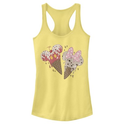 Juniors Womens Mickey & Friends Ice Cream Lovers Racerback Tank Top