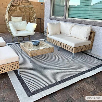 Hauteloom Hevel Black & White Area Rug
