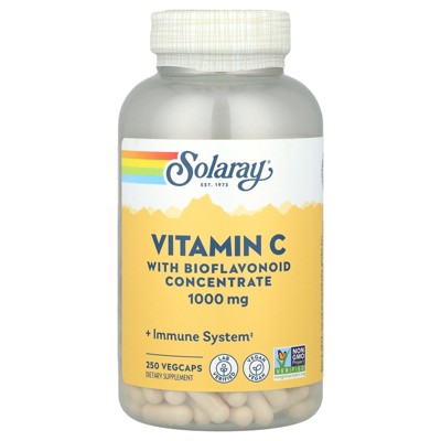 Solaray Vitamin C with Bioflavonoid Concentrate, 1,000 mg, 250 VegCaps