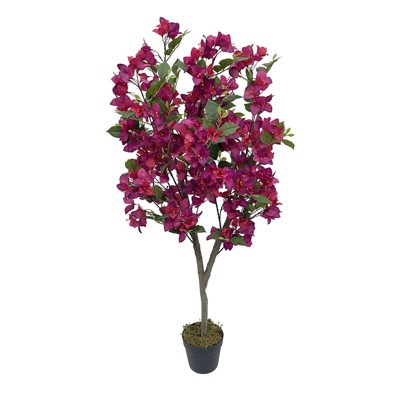 Nasitip 4FT Artificial Bougainvillea Tree,Bougainvillea Artificial Tree with Bendable Branches and Stems