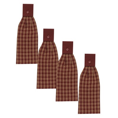 Park Designs Red Sturbridge Hand Towel Set of 4