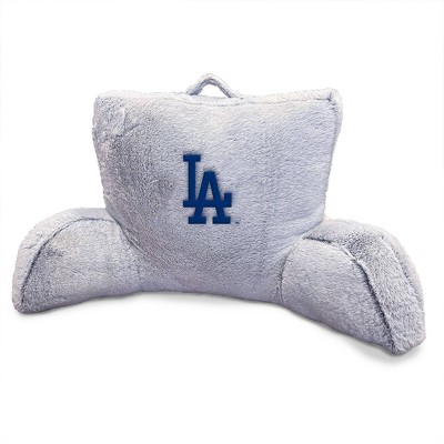 MLB Los Angeles Dodgers Faux Fur Logo Backrest Support Pillow