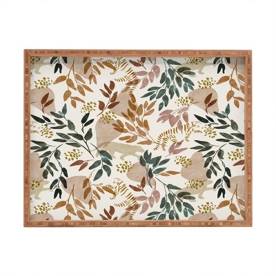 Marta Barragan Camarasa Wild land I  Square Bamboo Tray - Deny Designs