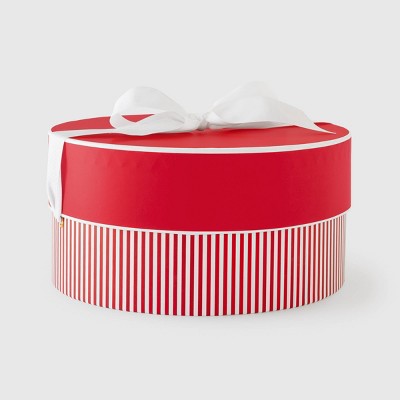 Red Candy Candy Striped Large Round Gift Box - Sugar Paper™ + Target