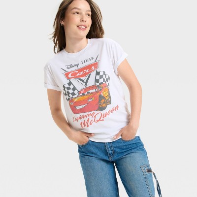 Women's Disney Cars Short Sleeve Graphic T-Shirt - White
