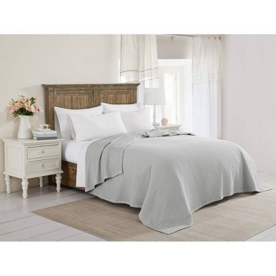 The Farmhouse by Rachel Ashwell King Cotton Waffle Blanket Gray