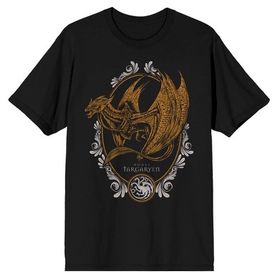 House of the Dragon TV Series House Targaryen on Black Short Sleeve Adult T-Shirt
