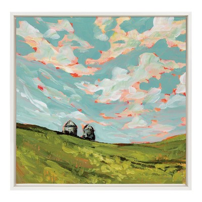 Kate & Laurel All Things Decor 22"x22" Sylvie North Dakota Framed Canvas by Emily Kenney White: Vertical Digital Art