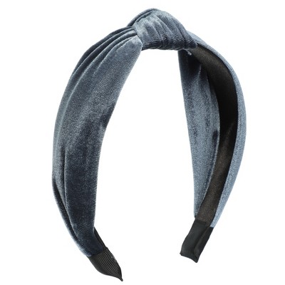 Unique Bargains Women's Velvet Knotted Headbands 1.2" Wide