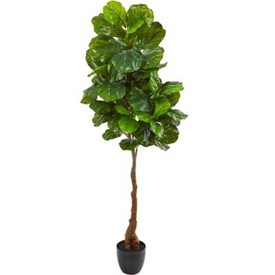 Nearly Natural 64-in Fiddle Leaf Artificial Tree (Real Touch)