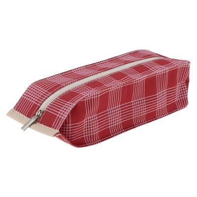 Unique Bargains Zipper Pencil Case Stripes Pattern