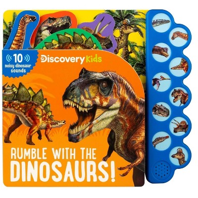 Discovery Kids: Rumble with the Dinosaurs - (10-Button Sound Books) 2nd Edition by  Thea Feldman (Board Book)