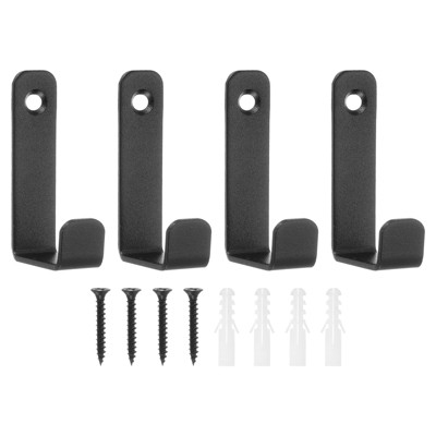 Unique Bargains Metal Wall Mount Horizontal Snowboard Storage Hooks 2.44" x 1.38"