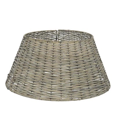 Everlands Gray Willow Basket Tree Collar Indoor Christmas Decor 11 in.