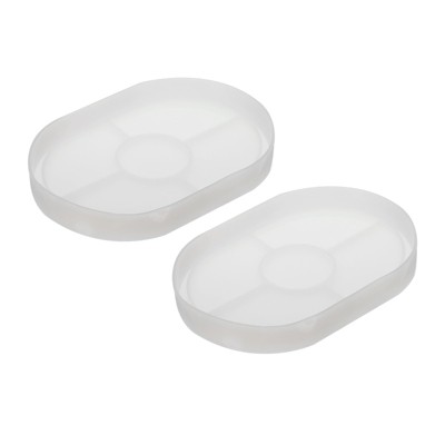 Unique Bargains DIY Silicone Oval Planter Tray Mould 2 Pcs