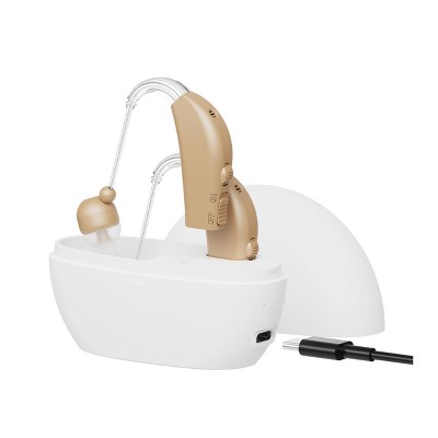 MEDca Digital Hearing Amplifier Set, Personal Sound Amplification Device, Rechargeable All, Day Battery Life Lightweight Behind the Ear BTE Sound