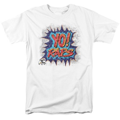 Yo Mtv Raps Raps Brick Wall Adult T-Shirt White