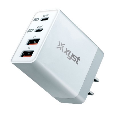 XYST™ 35-Watt 4-Port USB-A and USB-C® Wall Charger in White