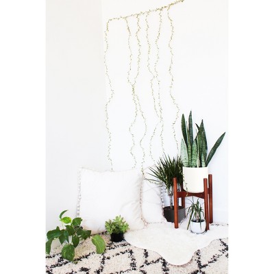 Perfect Holiday Green Leaf Vine Fairy Light Curtain 96 LED