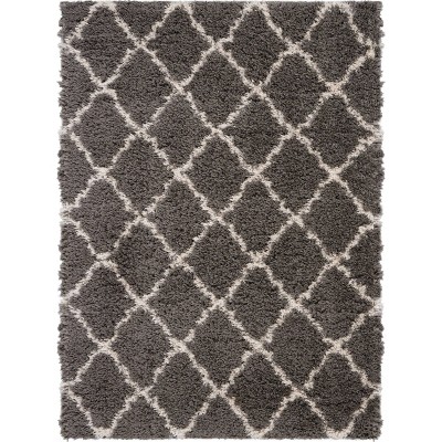 Nourison Luxe Shag Trellis Machine Woven Indoor Rug