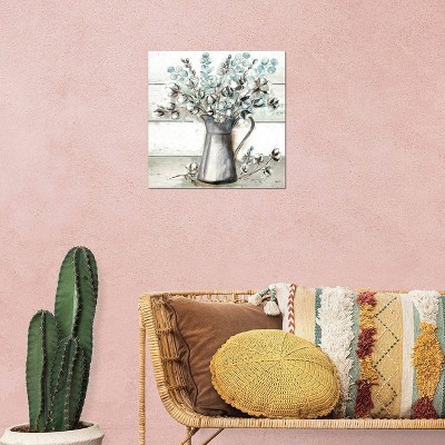 iCanvas Farmhouse Cotton Tin Pitcher by Tre Sorelle Studios Canvas Print Wall Art