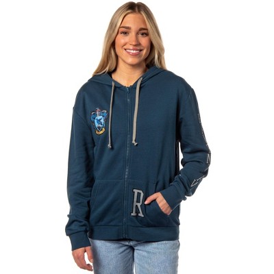 Harry Potter Womens Hogwarts Alumni House Crest Lightweight Zip-Up Hoodie