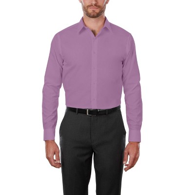 Adam Baker Men's 4-Way Stretch Slim Fit Long Sleeve Solid Dress Shirt - Colors