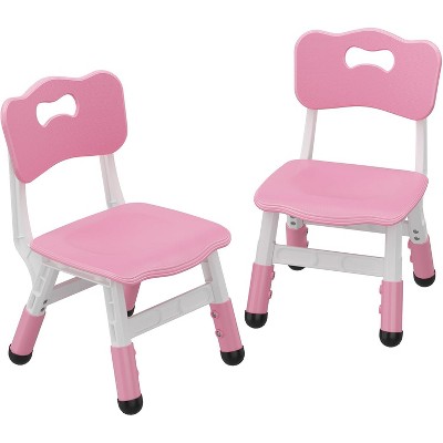 Kids Chair-2 Pack, Plastic Toddler Chair for Boys & Girls Ages 2-6, Max Load 180LB, 3-Level Height Adjustable Toddler Chair, for Home, Daycare