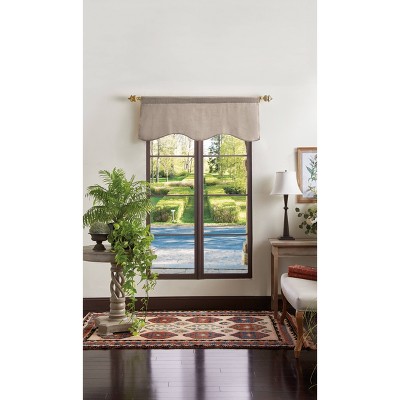 Martha Stewart Lucca Velvet Scallop Lined Valance