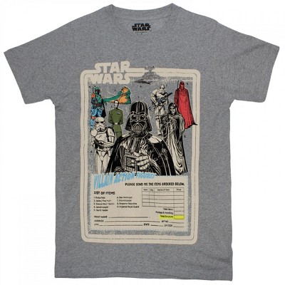 Adult Star Wars Villain Action Figures Order T-Shirt - 2XLarge
