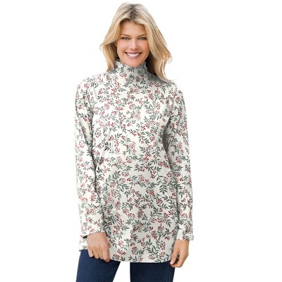 Woman Within Mockneck Long-Sleeve Tunic
