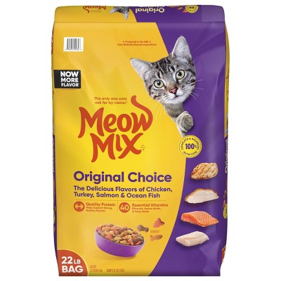 Meow Mix Original Choice with Flavors of Chicken, Turkey, Salmon & Ocean Fish Adult Complete & Balanced Dry Cat Food