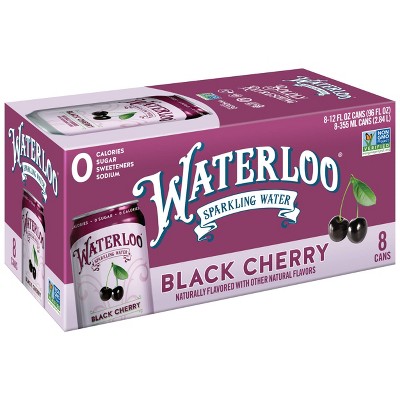 Waterloo Black Cherry Sparkling Water - 8pk/12 fl oz Cans