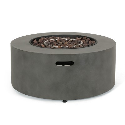 GDFStudio Jasmine Outdoor 40,000 BTU Circular Iron Fire Pit Table