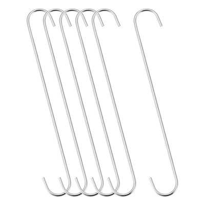 Unique Bargains Carbon Steel Indoor Outdoor Utility Hooks and Hangers 6 Pcs