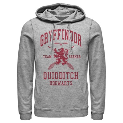 Men's Harry Potter Gryffindor Quidditch Team Seeker Pull Over Hoodie